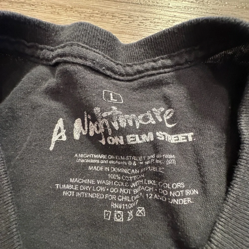 A Nightmare On Elm Street Shirt Mens L Black Cotton Freddy Krueger Horror Tee